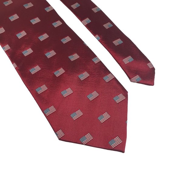 Tango by Max Raab Mens Necktie Patriotic Flag Accessory Office Work Dad Gift - Picture 2 of 5